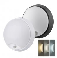 Solight LED venkovn� osv�tlen� se senzorem, 3 CCT, 15/18/20W, 1800lm, 22cm, 2v1 - b�l� a �ern� kryt WO780-2