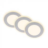 BRILONER Gima 3ks sada LED vestavn� bodov� sv�tidlo, 3 krokov� ovl�d�n�, matn� chrom 7988034