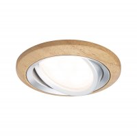 PAULMANN LED vestavné svítidlo Lanati spot kruhové 84mm 30° Coin 6W 230V 2700K dub/hliník broušený PAULMANN LED vestavné svítidlo Lanati spot kruhové 84mm 30° Coin 6W 230V 2700K dub/hliník broušený