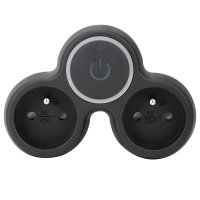 Solight rozbo�ka, 2x 10A, �ern�, vyp�na� P105B