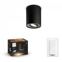 Hue White Ambiance Stropn� bodov� sv�tidlo Philips Pillar BT 8719514338449 LED GU10 1x5W 350lm 2200-6500K 230V, �ern� s d�lkov�m ovlada�em a Bluetooth