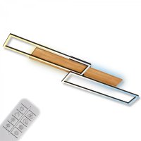 BRILONER Cornice LED stropn� sv�tidlo, stm�vateln�, 2 r�my, 4100lm, 38W, CCT ovlada�, d�lkov� ovlada�, �ern� 3809014