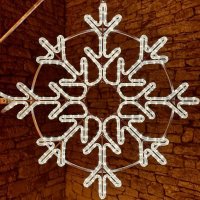 DecoLED LED světelná vločka na VO, pr. 85 cm, ledově bílá DecoLED LED světelná vločka na VO, pr. 85 cm, ledově bílá