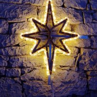 DecoLED LED sv�teln� hv�zda, z�v�sn� 3D tisk, 43x55 cm, teple b�l�