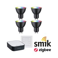 PAULMANN Startovac� sada Zigbee 3.0 Smart Home smik Gateway + LED reflektor GU10 RGBW + vyp�na�