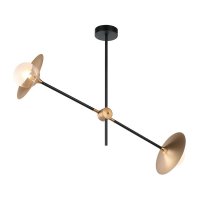 ACA Lighting stropn� sv�tidlo 2XG9 mosaz/�ern� kov + sklo 85X20XH51CM LAYLA HL4322C84BB
