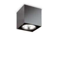 Stropn� bodov� sv�tidlo Ideal Lux Mood PL1 D15 Square Nero 243931 GU10 1x50W 15cm hranat� �ern�