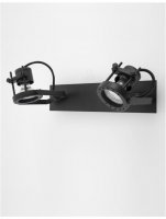 NOVA LUCE bodov� sv�tidlo SALVA �ern� kov GU10 2x10W 230V IP20 bez ��rovky 9155102