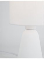 NOVA LUCE stoln� lampa ZERO b�l� s�dra a b�l� st�nidlo E14 1x5W 230V IP20 bez ��rovky 9577162