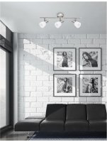 NOVA LUCE bodov� sv�tidlo PUBLICO op�lov� sklo nikl sat�n kov E14 3x5W IP20 bez ��rovky 667003