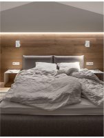 NOVA LUCE bodov� sv�tidlo DONA b�l� hlin�k LED Cree 3W 230V vyp�na� na t�le 3000K IP20 9081351