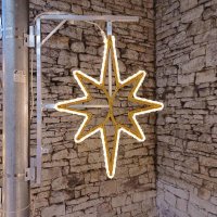 DecoLED LED světelná hvězda na VO 3D tisk, 43x55 cm, teple bílá DecoLED LED světelná hvězda na VO 3D tisk, 43x55 cm, teple bílá