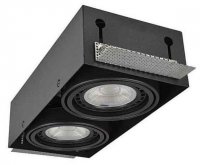 Stropn� z�pustn� bodov� sv�tidlo AZzardo Nova 2 GIPs black/black AZ2935 GU10+ADAP111/ES111 2x40/2x50W IP20 30cm �ern�