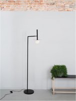 NOVA LUCE stojac� lampa PIELO �ern� kov op�lov� sklo G9 1x5W 230V IP20 t��da II bez ��rovky 9043309