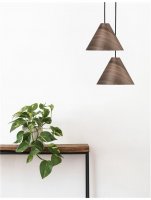 NOVA LUCE závěsné svítidlo WERA dřevo barvy tmavý ořech tmavě hnědý textilní kabel dřevěná rozeta E27 1x12W 230V IP20 bez žárovky 9125062 NOVA LUCE závěsné svítidlo WERA dřevo barvy tmavý ořech tmavě hnědý textilní kabel dřevěná rozeta E27 1x12W 230V IP20 bez žárovky 9125062