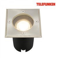 BRILONER TELEFUNKEN venkovn� sv�tidlo do zem�, vodot�sn� IP67, tvrzen� sklo, GU10 patice, hranat� 322802TF