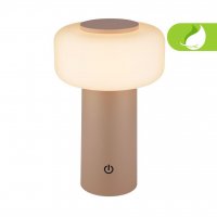 BRILONER Juna stoln� lampa - 1,8W, 210lm, nab�jec�, LED, stm�vateln�, dotykov� vyp�na�, tepl� b�l�, b�ov� 7580011