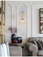 NOVA LUCE n�st�nn� sv�tidlo MOND sat�nov� zlat� kov �ir� sklo E14 1x5W 230V IP20 bez ��rovky 9738200