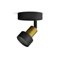 Philips Conduit bodov� sv�tidlo 1x GU10 5W bez zdroje 13cm IP20, �ern�/zlat�