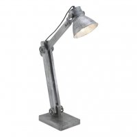LEUCHTEN DIREKT is JUST LIGHT Stoln� lampav �elezn�m proveden� s patic� E27, flexibiln� spot se ���rov�m vyp�na�em a nastavitelnou v��kou LD 11492-77