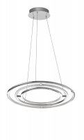 Nova Luce Jemn� z�v�sn� sv�tidlo Livorno poset� LED krystaly - pr. 600 x 1200 mm, 55 W, 3900 lm, chrom, t�i prstence NV 8107401