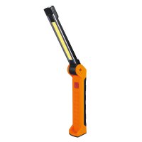 Solight pracovn� nab�jec� LED lampa, 500lm + 70lm, COB, Li-Ion, USB, �ernooran�ov� WM20