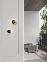 NOVA LUCE n�st�nn� sv�tidlo SHELL �ern� a zlat� hlin�k a �elezo LED 7W 3000K 9695247