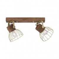 LEUCHTEN DIREKT is JUST LIGHT Stropn� sv�tidlo, matn� mosaz, E27 vym�niteln�, industri�ln� styl
