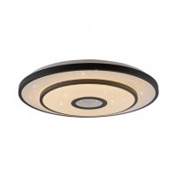 JUST LIGHT LED stropn� sv�tidlo TURANUS, �ern�, kruhov�, 50 cm, hv�zdn� nebe 3000K