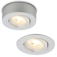 BRILONER LED vestavné / přisazené bodové svítidlo – pr.9mm, 5W, 230V, teplá bílá, nastavitelné, matný chrom 7991014 BRILONER LED vestavné / přisazené bodové svítidlo – pr.9mm, 5W, 230V, teplá bílá, nastavitelné, matný chrom 7991014