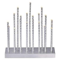 EMOS LED sv�cen st��brn�, 28,5 cm, 3x AA, vnit�n�, tepl� b�l�, �asova� DCAW02