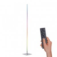LEUCHTEN DIREKT is JUST LIGHT LED stojac� sv�tidlo, barva ocel, RGB, d�lkov� ovlada�, stm�vateln� RGB+2700-5000K 11788-55