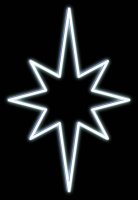 DecoLED LED sv�teln� hv�zda, z�v�sn� 3D tisk, 43x56 cm, ledov� b�l�