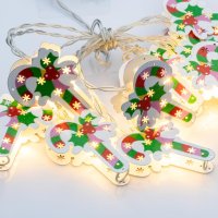 ACA Lighting "kovov� v�no�n� l�z�tka", 10 LED dekora�n� �et�z na baterie (3xAA), tepl� b�l�, IP20, 135+30cm �ir� p��vodn� kabel XMLPOP102A