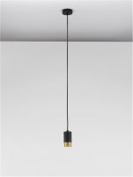 NOVA LUCE z�v�sn� sv�tidlo POGNO �ern� a zlat� hlin�k GU10 1x10W IP20 220-240V bez ��rovky 9911526