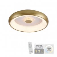 LEUCHTEN DIREKT is JUST LIGHT LED stropn� sv�tidlo matn� mosaz 50x50 kruhov� k�i���lov� efekt stm�vateln� CCT 2700-5000K LD 14384-60