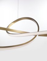 Nova Luce Futuristick� LED lustr Fusion v nad�asov�ch barv�ch - 720 x 1500 mm, 3000 K, zlato-b�l� NV 1701101002