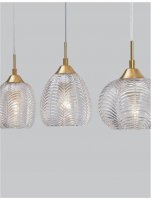 NOVA LUCE závěsné svítidlo VARIO čiré sklo a saténový zlatý kov E27 3x12W 230V IP20 bez žárovky 9191543 NOVA LUCE závěsné svítidlo VARIO čiré sklo a saténový zlatý kov E27 3x12W 230V IP20 bez žárovky 9191543