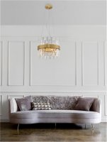 NOVA LUCE z�v�sn� sv�tidlo CROWN sat�nov� zlat� kov �ir� k�i���l (30 ks) G9 5x5W 230V IP20 bez ��rovky 9695219