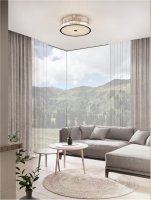 NOVA LUCE stropn� sv�tidlo BAROK z�v�sn� sv�tidlo matn� �ern� a �ir� sklo G9 9006058