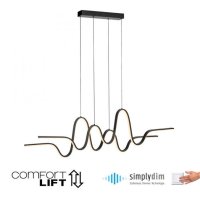 PAUL NEUHAUS LED závěsné svítidlo černé nastavitelná výška stmívatelné in 3 krokové SimplyDim 3000K PN 2292-18 PAUL NEUHAUS LED závěsné svítidlo černé nastavitelná výška stmívatelné in 3 krokové SimplyDim 3000K PN 2292-18
