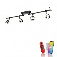JUST LIGHT LED stropní svítidlo Smarthome černá stmívatelné dálkový ovladač s aplikací Tuya RGB/2700-5000K LD 12076-18 JUST LIGHT LED stropní svítidlo Smarthome černá stmívatelné dálkový ovladač s aplikací Tuya RGB/2700-5000K LD 12076-18