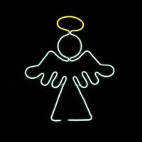 ACA Lighting V�no�n� venkovn� dekorace and�l 350 double neon LED 3m tepl� b�l� + studen� b�l� IP65 560x640mm 1.5m nap�jec� kabel X083501123