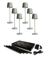 Deko-Light nab�jec� sv�tidlo LED sada Canis Gastro M zelen� 6ks + nab�jec� z�kladna 620236