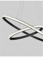 NOVA LUCE z�v�sn� sv�tidlo NAGER �ern� hlin�k a akryl LED 45W 230V 3000K IP20 stm�vateln� 9481092