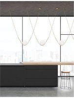 NOVA LUCE závěsné svítidlo VITTON mosazný kov bílé lesklé sklo E14 1x5W IP20 bez žárovky 8279601 NOVA LUCE závěsné svítidlo VITTON mosazný kov bílé lesklé sklo E14 1x5W IP20 bez žárovky 8279601