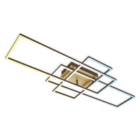 BRILONER CCT LED n�st�nn� a stropn� sv�tidlo, 110 cm, 51 W, 5500 lm, zlat�-hn�d� BRILO 3156-017