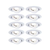 PAULMANN LED vestavné svítidlo 3-krokové-stmívatelné 10ks-sada výklopné kruhové 82mm 70° 10x4,8W 230V 3000K bílá mat PAULMANN LED vestavné svítidlo 3-krokové-stmívatelné 10ks-sada výklopné kruhové 82mm 70° 10x4,8W 230V 3000K bílá mat