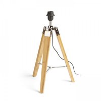 RENDL ALVIS stoln� podstavec bambus/chrom 230V E27 28W R13339