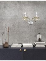 NOVA LUCE n�st�nn� sv�tidlo ZENO chromovan� hlin�k ko�ak sklo a K9 k�i���ly nastaviteln� E14 2x5 W bez ��rovky 71231403